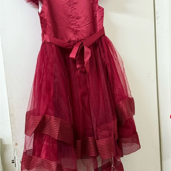 Elegant Kids Formal Dress in Rich Burgundy - Picture 13 of 13